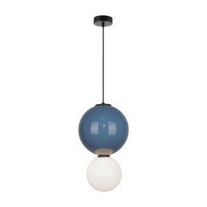Lustra Alb - Albastru LED becuri Pieve