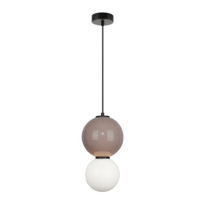 Lustra Bej - Alb LED becuri Pieve