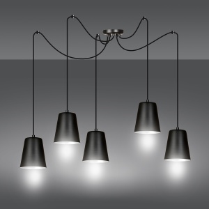 Lustra LINK 5 Negru / Alb - Img 2