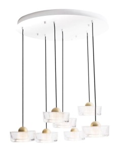 Lustra LIPARI P0544 LED Alb Auriu - Img 6