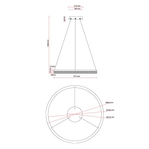 Lustra Midway Cristal Triangle Auriu - Transparent LED CCT - Img 4