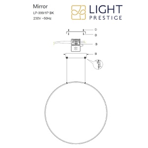 Lustra Mirror Auriu LED CCT - Img 4