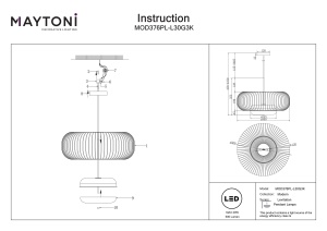 Lustra MOD376PL-L30G3K - Levitation - Img 2