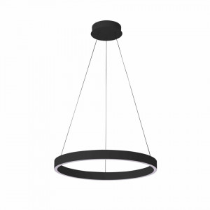 Lustra moderna neagra rotunda cu led BrascoUpDown d80