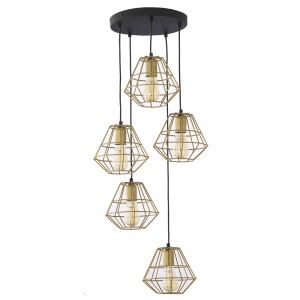 Lustra Negru 5xE27 DIAMOND 3216TK