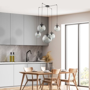Lustra Negru 5xE27 ESME 5382TK - Img 2