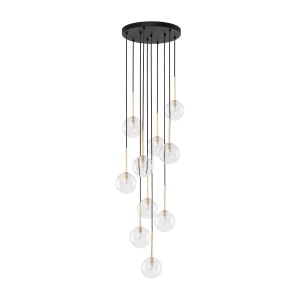 Lustra Negru Auriu 10xG9 NILOS 5944TK