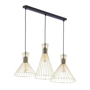 Lustra Negru Auriu 3xE27 SAHARA 3352TK