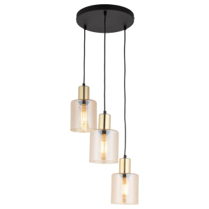 Lustra Negru Auriu 3xE27 SIERRA 6667TK - Img 3