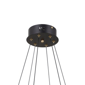 Lustra Negru - Auriu LED 6 becuri Alani - Img 2