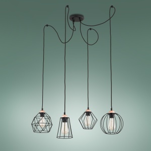 Lustra Negru Cupru 4xE27 GALAXY 1646TK - Img 3
