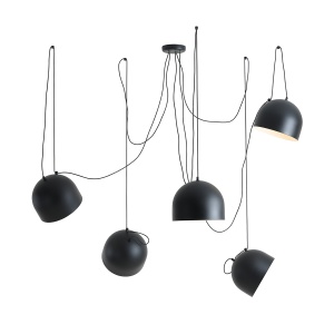 Lustra NOOR 5 negru