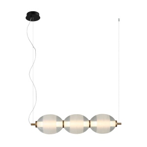 Lustra Rinot Transparent, Negru 1xLED
