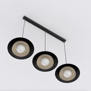 Lustra SKIN 3 Negru Bej - Img 3