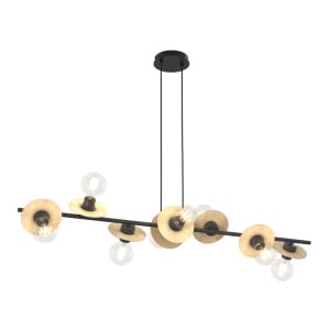 Lustra TOKEN 8 Negru Lemn - Img 1