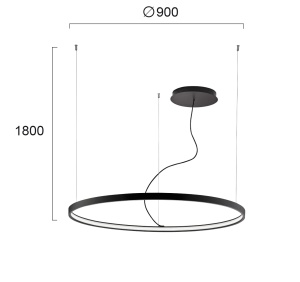 Pendul LED 3000K Verdi 4224300 - Img 3