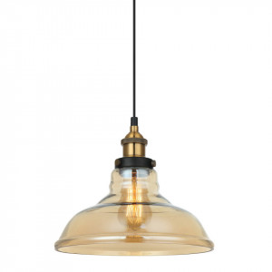Pendul modern negru cu sticla bej Hubert