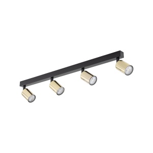 Plafoniera/ Aplica perete Negru Auriu 4xGU10 TOP 5969TK - Img 1