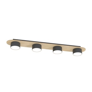 Plafoniera DIAZ 4 Negru WOOD