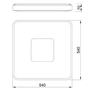 Plafoniera LED 100W 2700K-5000K telecomanda COIN SQUARE 7918 - Img 2
