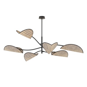 Plafoniera LOTUS 6 Negru Maro