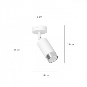 Plafoniera alba, Plafoniera alba metal, Plafoniera din metal, Plafoniera hol, Plafoniera dormitor, Plafoniera bucatarie, Aplica tavan, Aplica tavan alba, Aplica tavan metal
