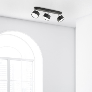 Plafoniera Negru Chrome 3xGX 53 CLARK 3404TK - Img 2