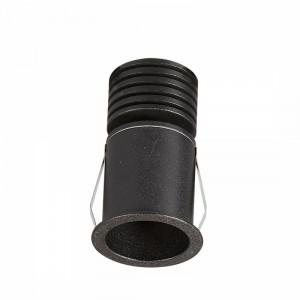 Spot incastrat modern negru rotund 3000k Guincho S