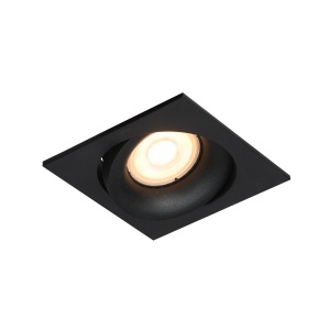 Spot incastrat Ponar Negru 1xGU10