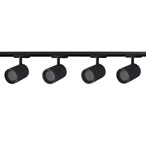Spoturi pe sina Tokio SET 1F Negru 4xGU10