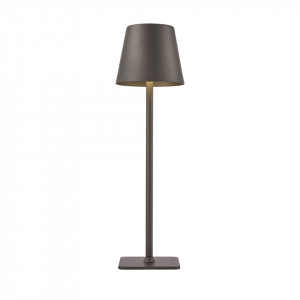 Veioza moderna gri din metal cu led Atlas