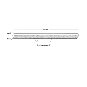 Aplica perete Aqua 66,5 cm Negru IP44 LED CCT - Img 4