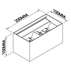 Aplica perete exterior LED* 4*6W 2700K dimabil Caramiziu DAVOS 8608 - Img 2