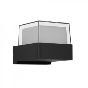 Aplica perete exterior moderna neagra patrata Martha 3000k S