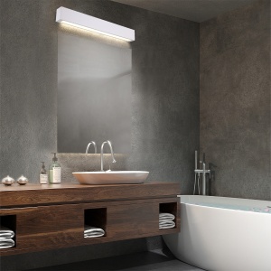 Aplica perete Ibros 63 cm Alb IP44 LED 3000K - Img 2