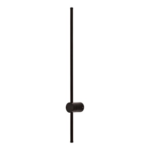 Aplica perete LED liniara neagra Leo 80cm