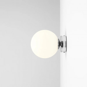 Aplica perete moderna chrome cu glob de sticla Ball S