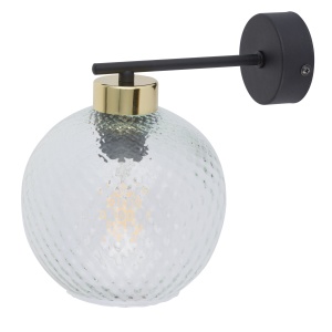 Aplica perete Negru Auriu 1xE27 DEVON 4629TK - Img 1