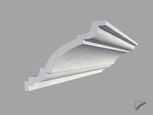 Bagheta de colt / Cornisa de interior BC23-12 dimensiuni 120x120x2000mm