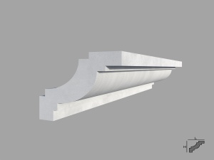 Bagheta de colt / Cornisa de interior BC28-04 dimensiuni 40x40x2000mm