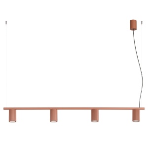 Candelabru KARBON 4 ocru roșu