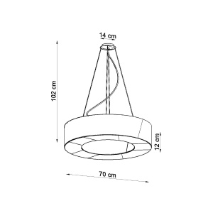 Candelabru SATURNO SLIM 70 negru - Img 4