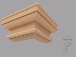 Capitel pentru pilastru FP704 dimensiuni 250x110x280mm - Img 3