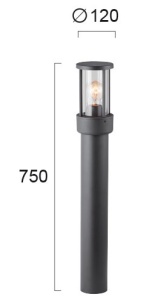 Lampa exterior E27 Aspen 4198600 - Img 2