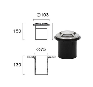 Lampa exterior GU10 Franco 4037000 - Img 2