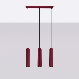 Lampă suspendată KARBON 3L burgund - Img 2