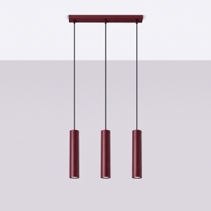 Lampă suspendată LAGOS 3L burgund - Img 2