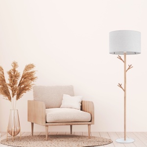 Lampadar Alb Bej 1xE27 ALBERO 5574TK - Img 2