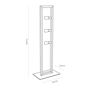 Lampadar Negru Bej 3xE27 METRO 5022TK - Img 3