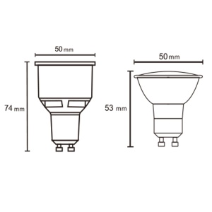 LED GU10 9W 3000K 800lm GU10 BULBS R09218 - Img 2